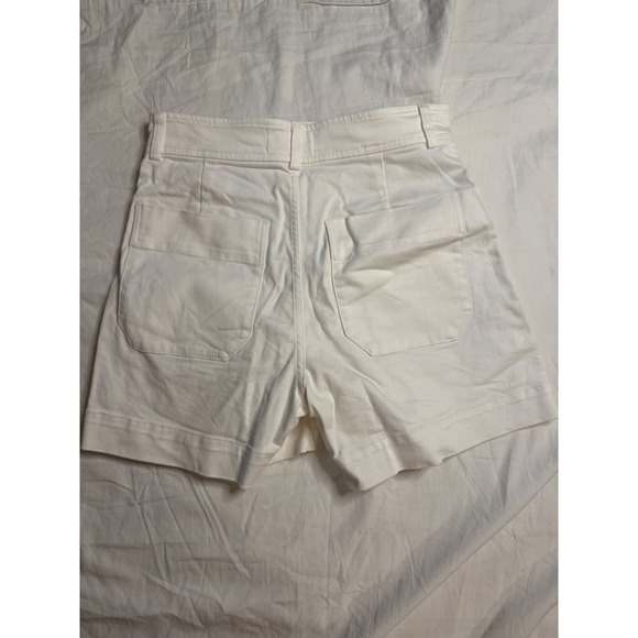 EVERLANE Women's White High Waisted Tailored Shorts Size 4 - Picture 4 of 8